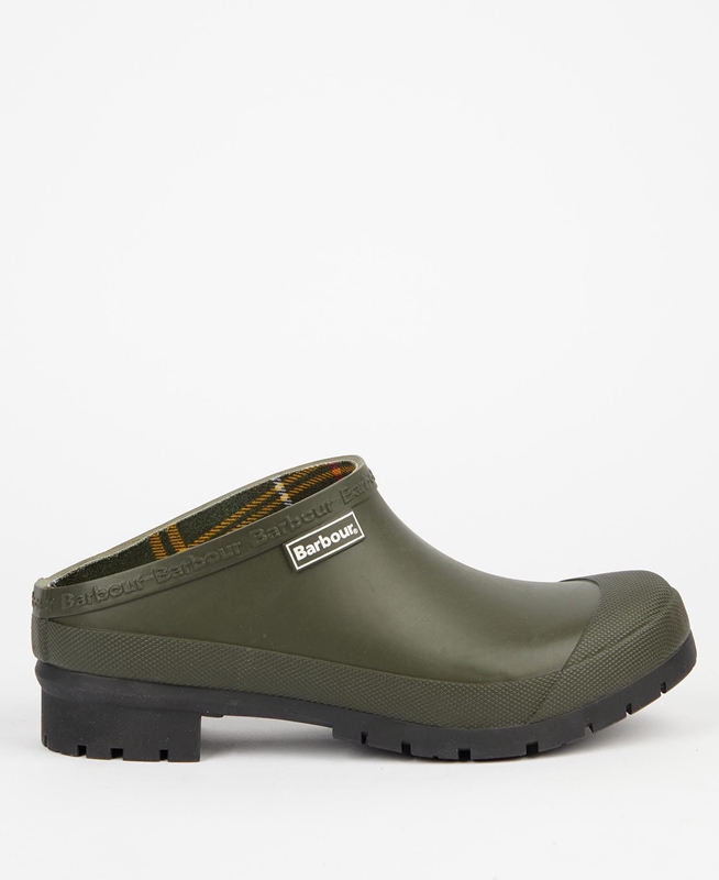 Women\'s Barbour Quinn Clogs Olive | CESD-43712