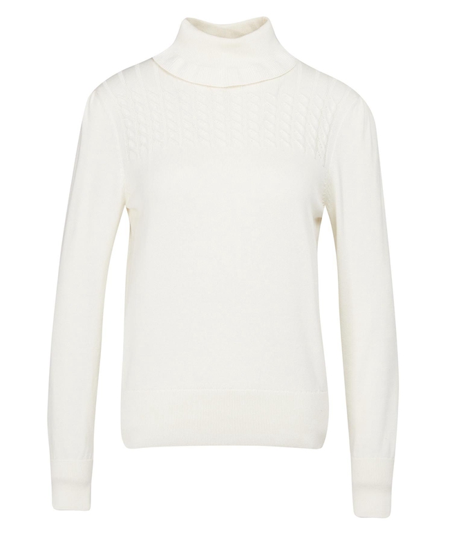 Women's Barbour Scarlet Knit Sweaters White | VESO-42051