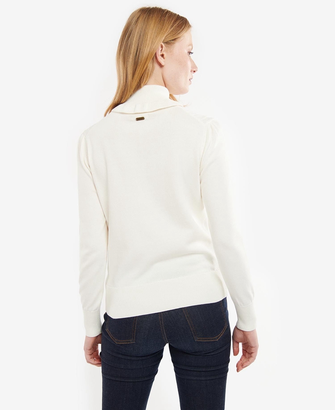 Women's Barbour Scarlet Knit Sweaters White | VESO-42051
