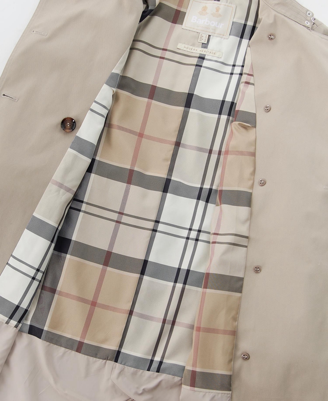 Women's Barbour Short Greta Showerproof Casual Jackets Grey | TGLU-03715