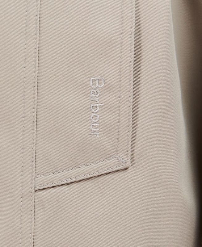 Women's Barbour Short Greta Showerproof Casual Jackets Grey | TGLU-03715