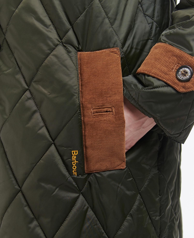Women's Barbour Silwick Quilted Jackets Olive | VAFJ-16087