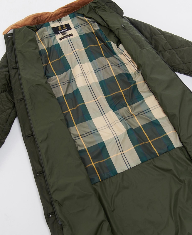Women's Barbour Silwick Quilted Jackets Olive | VAFJ-16087