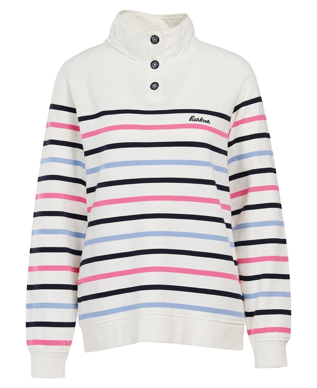 Women's Barbour Spurrey Sweatshirts White | OTFQ-60951