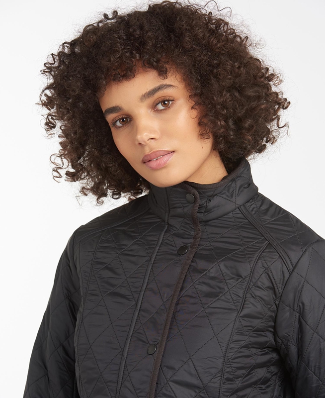 Women's Barbour Steppjacke Cavalry Polarquilt Quilted Jackets Black | ZEOU-13857
