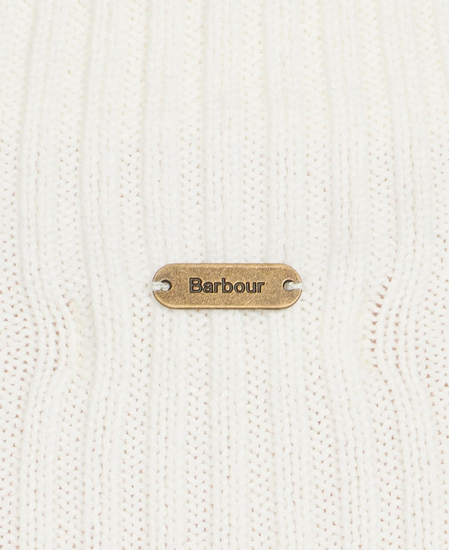 Women's Barbour Stitch Guernsey Cape Sweaters Cream | FXTN-08135