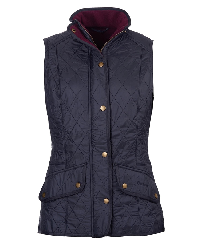 Women's Barbour Weste Cavalry Vest Blue | DBIR-52876