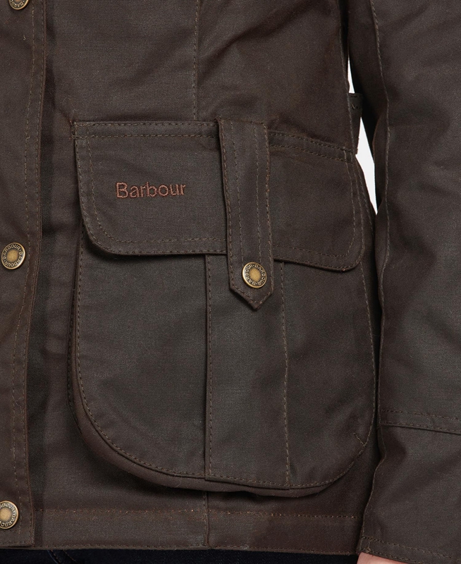 Women's Barbour Winter Defence Waxed Jackets Brown | ISNC-61240