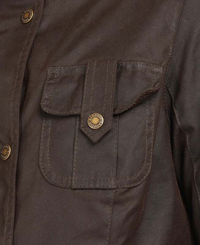 Women's Barbour Winter Defence Waxed Jackets Brown | ISNC-61240