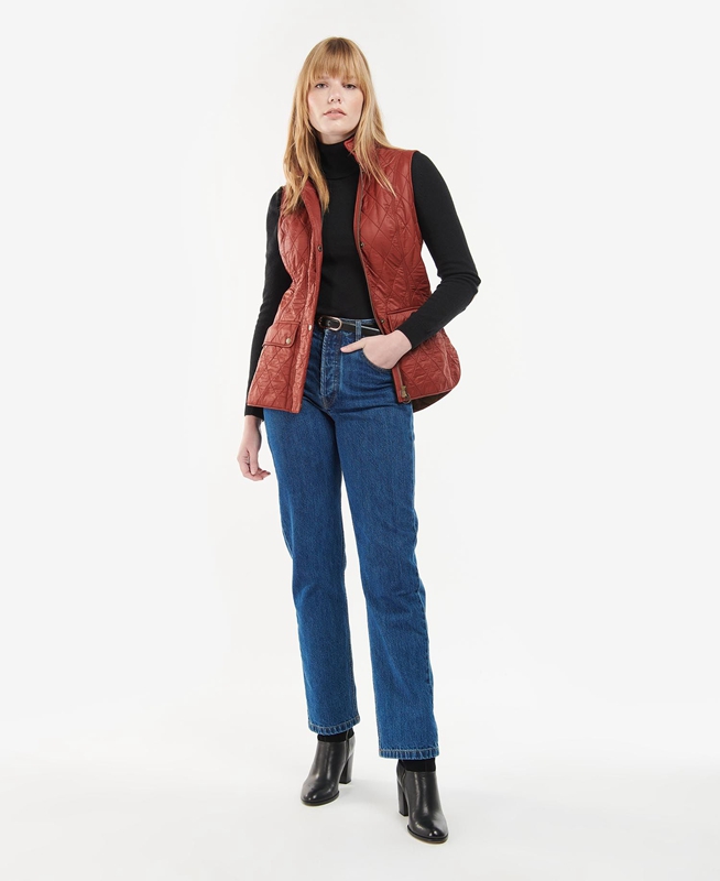 Women's Barbour Wray Vest Red | VNEA-96342